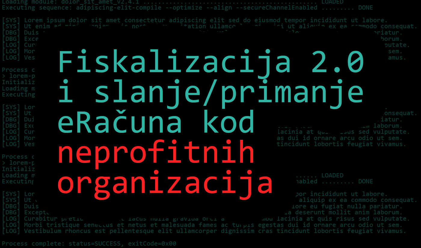 Fiskalizacija 2.0 i slanje/primanje eRačuna kod neprofitnih organizacija 1