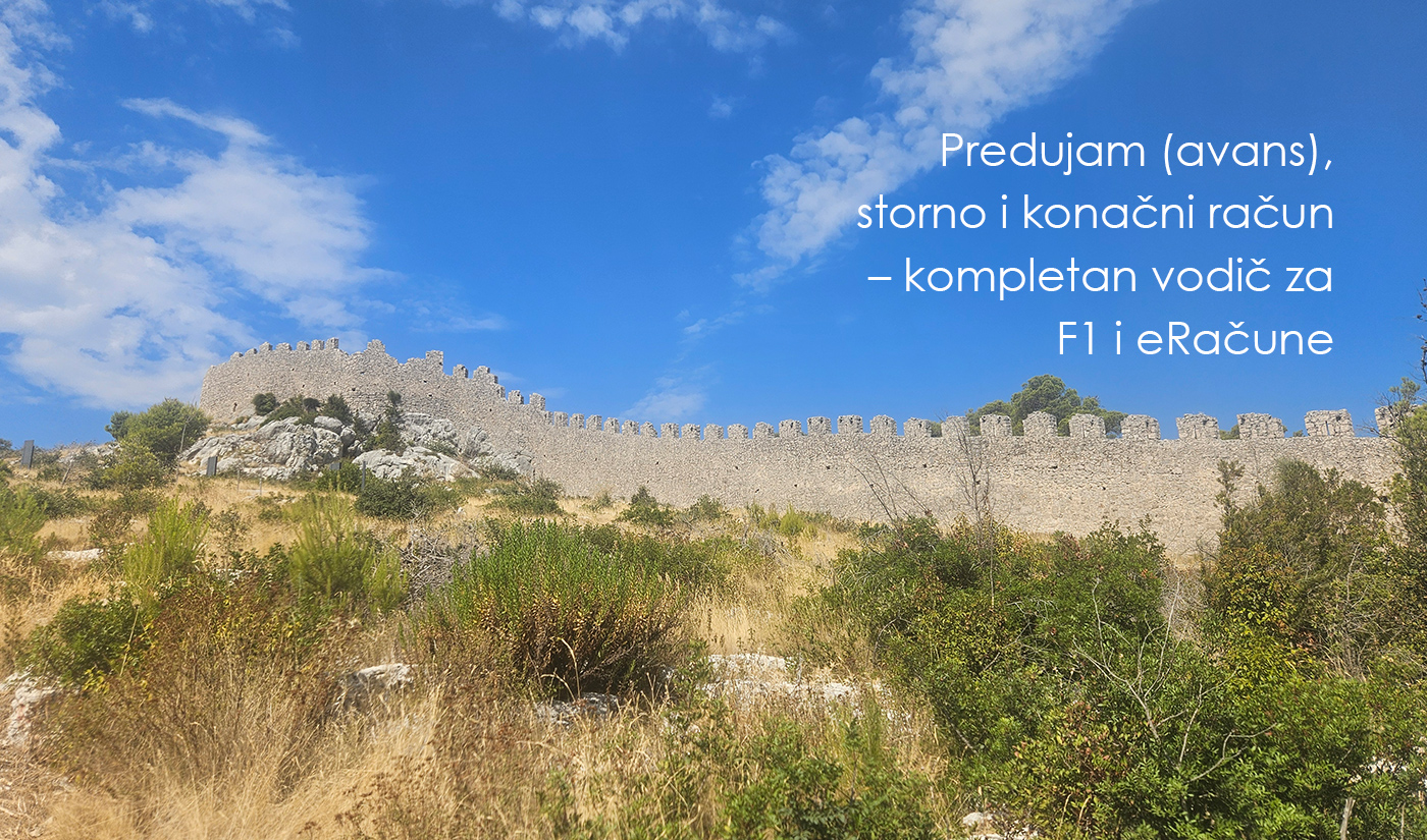 Predujam (avans), storno i konačni račun – kompletan vodič za F1 i eRačune 1